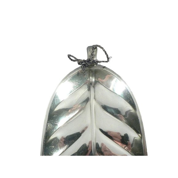 Tray Candy Nuts Condiments International Silver Co SilverPlate #8151 Leaf shape - Picture 5 of 12
